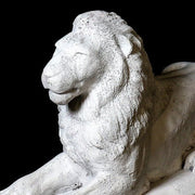 Lion Garden Statue (32 - Inch) Side Angle View