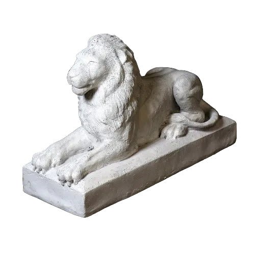 Lion Garden Statue (32 - Inch) Side View