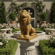 Lion Garden Statue (36 - Inch) Side Angle