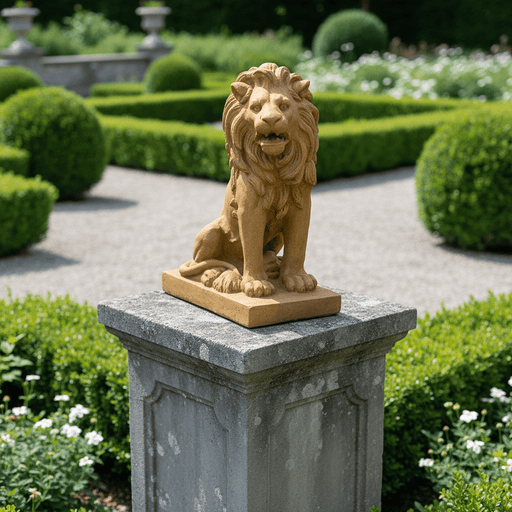Lion Garden Statue (36 - Inch) Side Angle