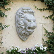 Lion Head Garden Statue (22 - Inch) Side Angle