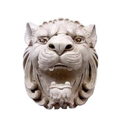 Lion Head Garden Statue (8 - Inch) Side View