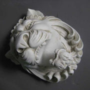 Lion Head Garden Statue (8 - Inch) Different Angle