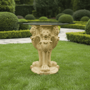 Lion Leg Outdoor Statue (33 - Inch) Side Angle