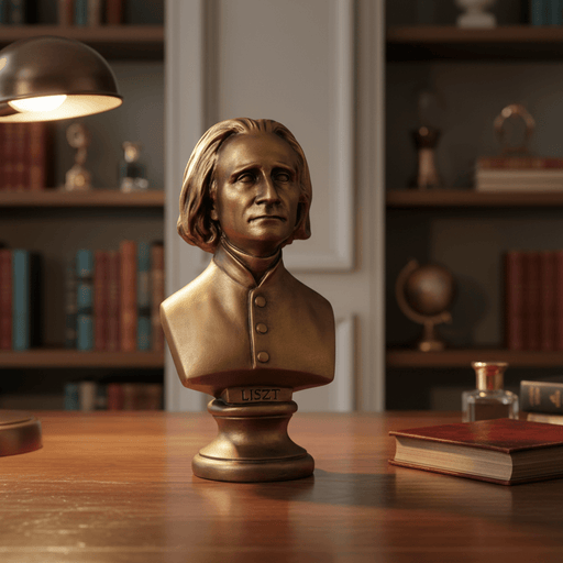 Liszt Bust Display Decor (11-Inch)