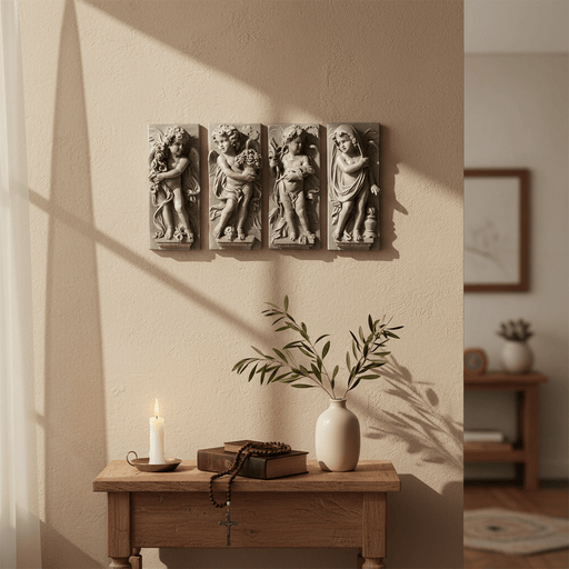 Little Boy Garden Plaque (13.0 - Inch) Side Angle