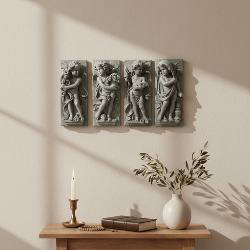 Little Boy Garden Plaque (13.0 - Inch) Side Angle