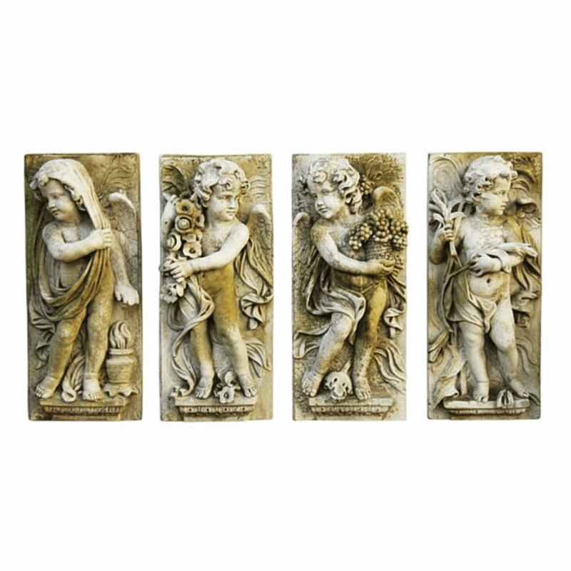 Little Boy Season Plaques Set (0.0 - Inch) Side View