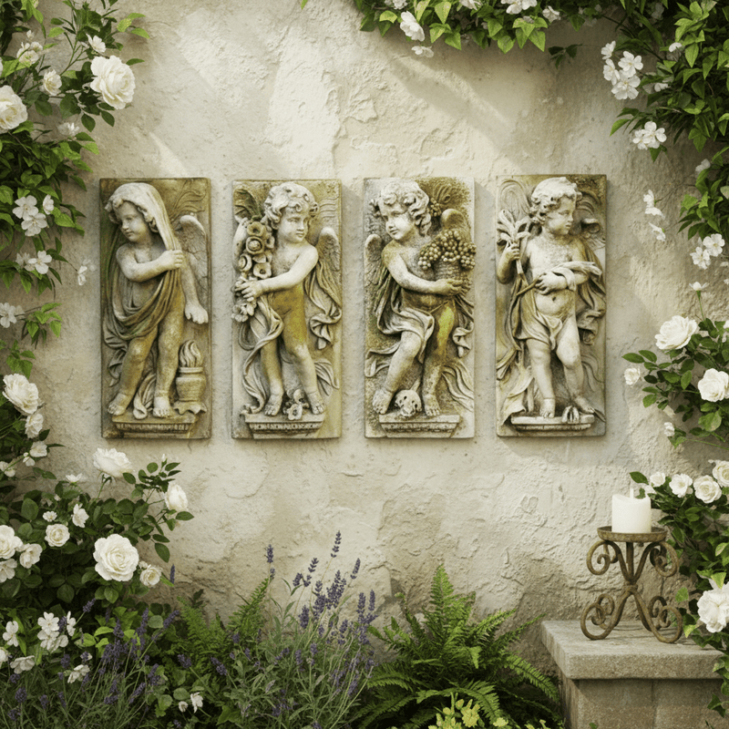 Little Boy Season Plaques Set (0.0 - Inch) Side Angle