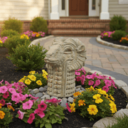 Llama Head Garden Statue (12 - Inch) Side Angle