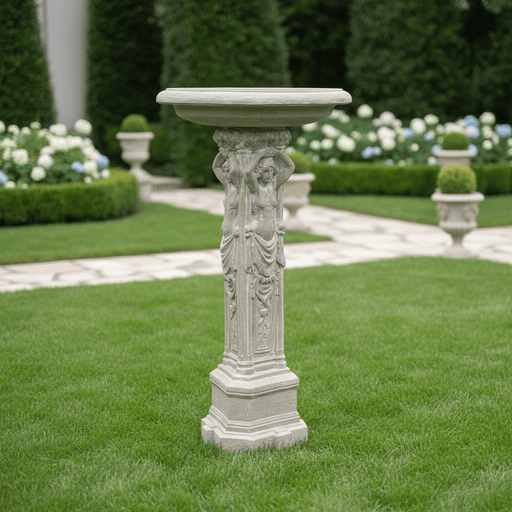 Lowe Caryatid Birdbath Statue (48 - Inch) Side Angle