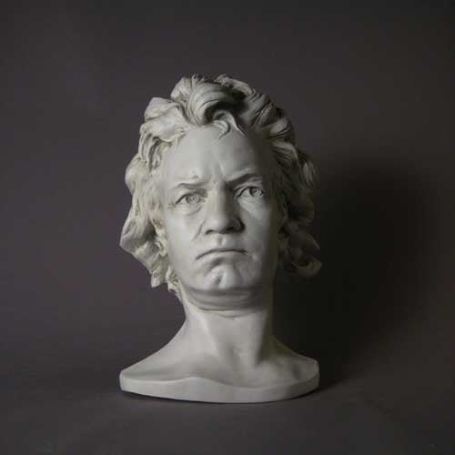 Ludwig Van Beethoven Life Mask Bust Display Decor (17 - Inch) Side Angle