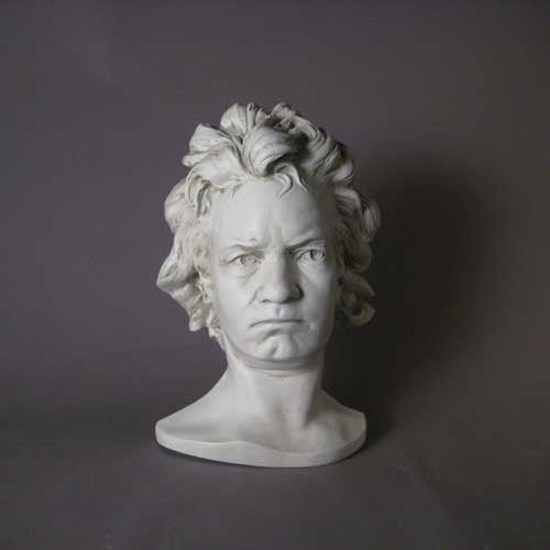 Ludwig Van Beethoven Life Mask Bust Display Decor (17 - Inch) Different Angle