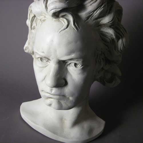 Ludwig Van Beethoven Life Mask Bust Display Decor (17 - Inch) Other Angle