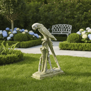 Maccau Long Tail Bird Garden Statue (31-Inch)