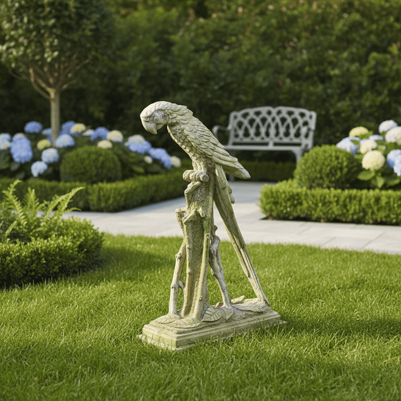 Maccau Long Tail Bird Garden Statue (31-Inch)