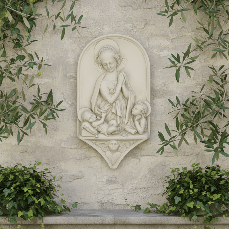Madonna and Child Giovanni Statue (15 - Inch) Side Angle