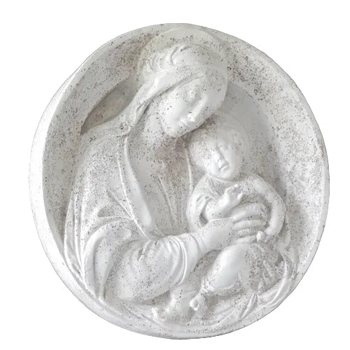 Madonna and Child Outdoor Catholic Plaque (28.0 - Inch) Side View