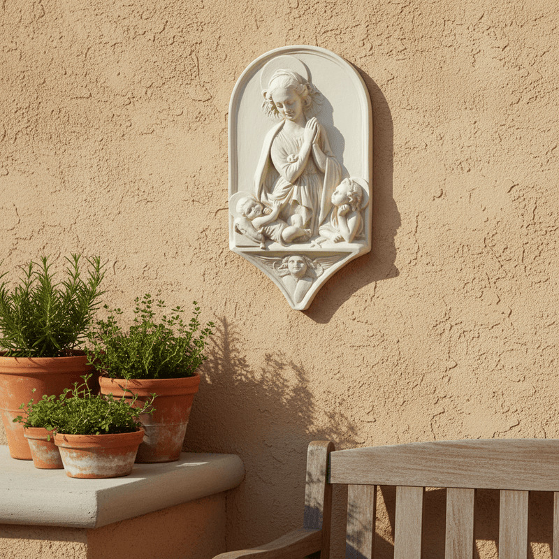 Madonna and Child Religious Statue (15 - Inch) Side Angle
