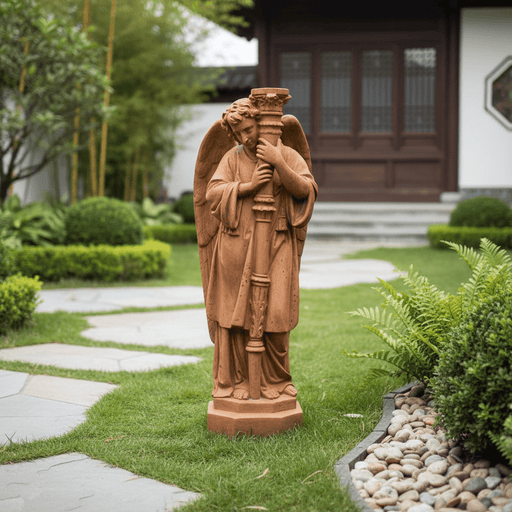 Majestic Angel Guard Left Statue (Left) Side Angle