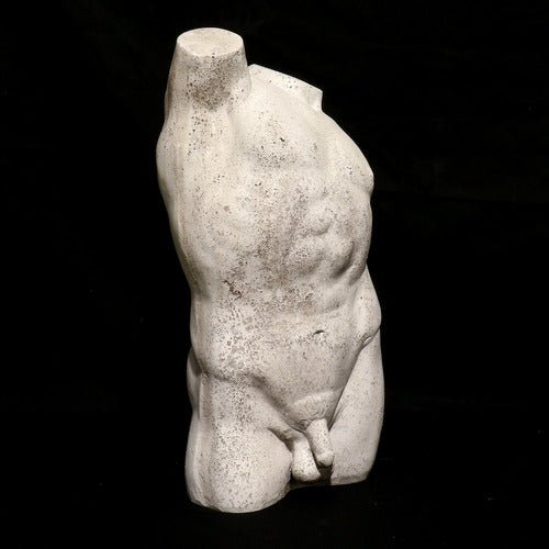 Male Twisted Torso Statue (25 - Inch) Side Angle