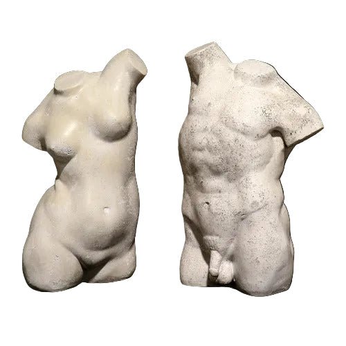Male Twisted Torso Statue (25 - Inch) Side View