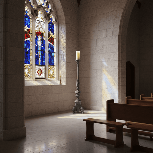 Manchester Religious Candleholder Statue (59 - Inch) Side Angle