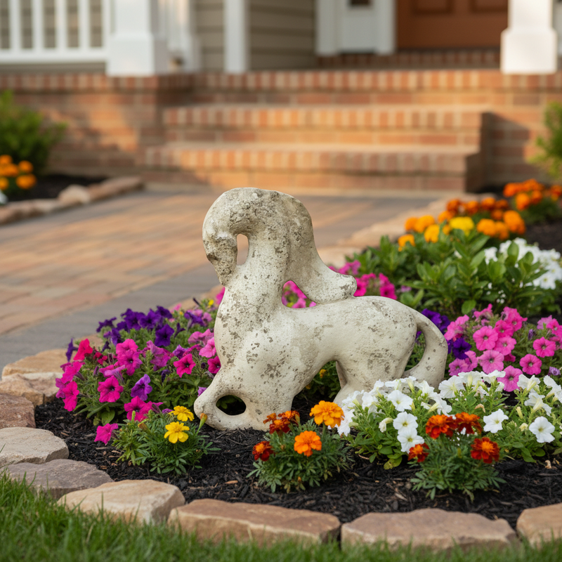 Mare Garden Statue (14 - Inch) Side Angle