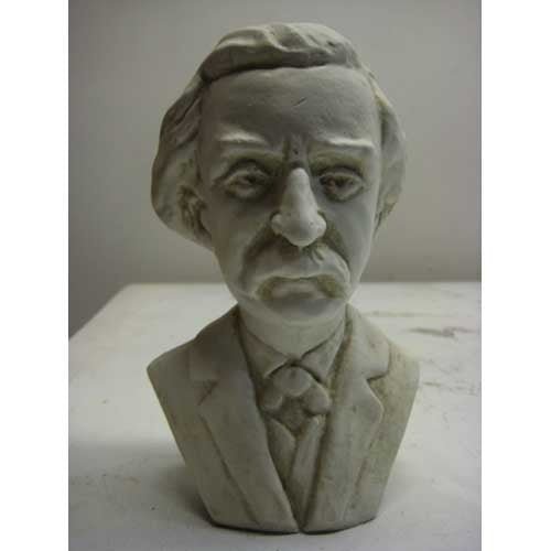 Mark Twain Bust Display Decor (7 - Inch) Side Angle