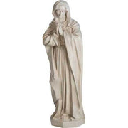 Kneeling angel statue with detailed wings and flowing robes, featuring classical old world European and Renaissance-inspired design. Different Angle