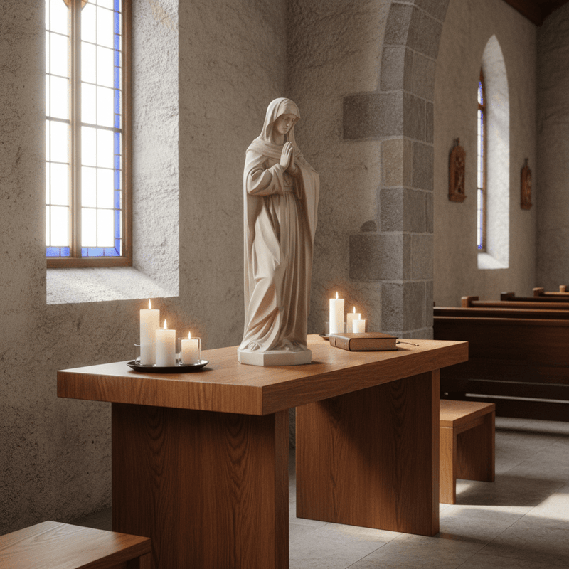 Mary at the Crucifixion Statue (41 - Inch) Side Angle