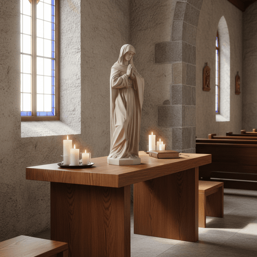 Mary at the Crucifixion Statue (41 - Inch) Side Angle