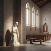 Mary Nativity Statue (30 - Inch) Side Angle