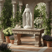 Mary of the Rosary Lace Statue (49 - Inch) Side Angle