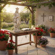 Mary with Child Jesus Statue (27 - Inch) Side Angle