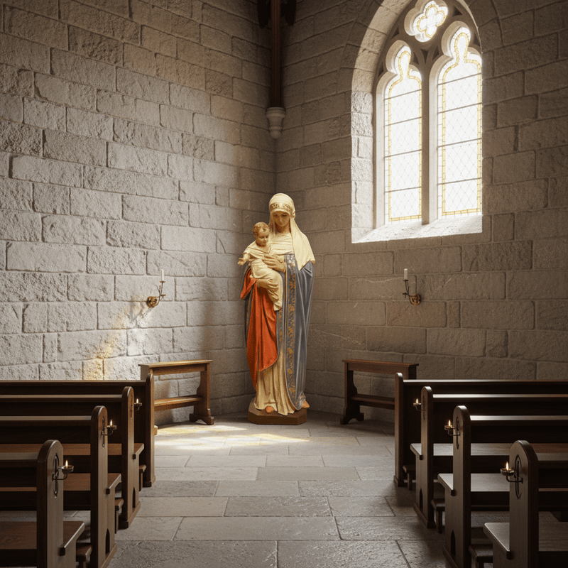 Mary with Child Jesus Statue (60-Inch)