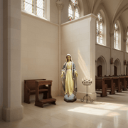 Mary with Outstretched Hands Statue (56 - Inch) Side Angle