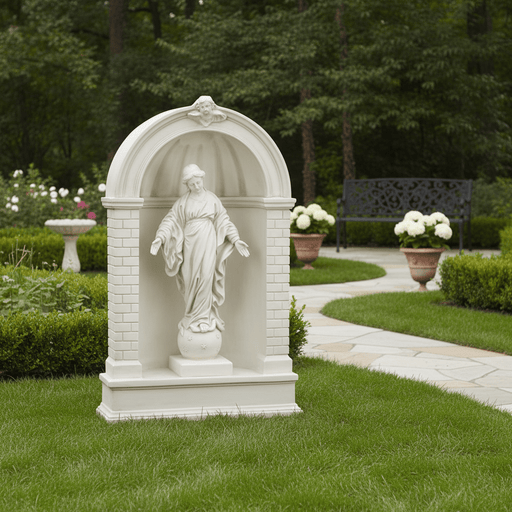 metadata_custom.architectural_style Medieval Shrine Outdoor Statue (24 - 26 Inch) (38 - Inch) Side Angle