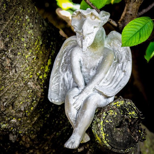 Meditating Dragon Statue (13 - Inch) Side Angle