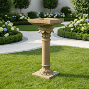 Mediterranean Column Statue (39 - Inch) Side Angle