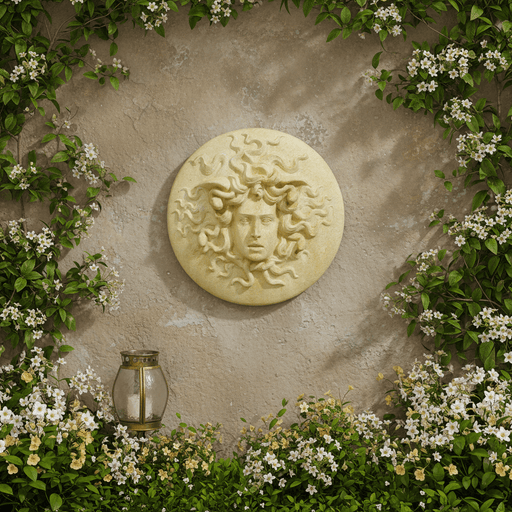 Medusa Outdoor Plaque (18.0 - Inch) Side Angle