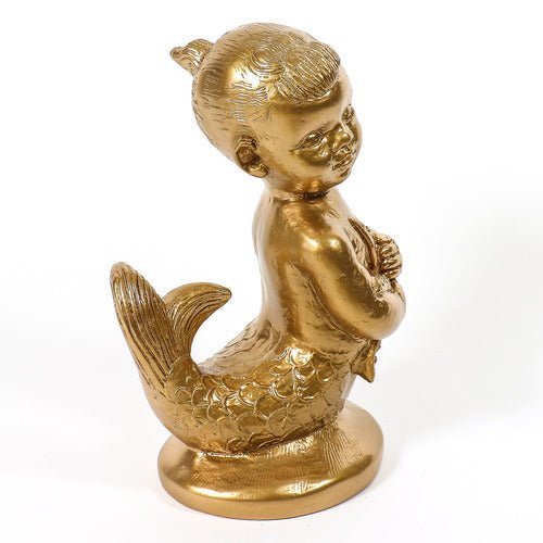 Mermaid Garden Statue (17 - Inch) Side View