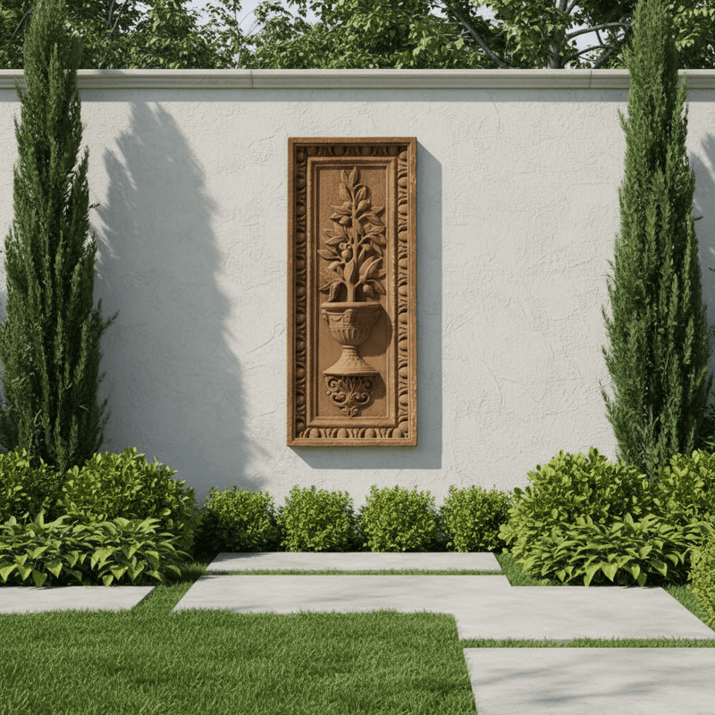 Meyer Lemon Tree Outdoor Statue (37 - Inch) Side Angle