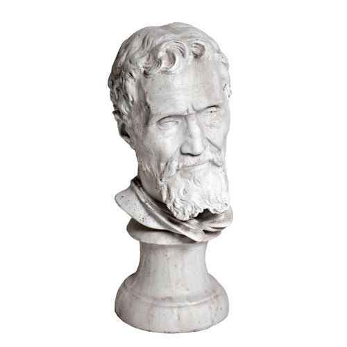 Michelangelo Bust Display Decor (18 - Inch) Side View