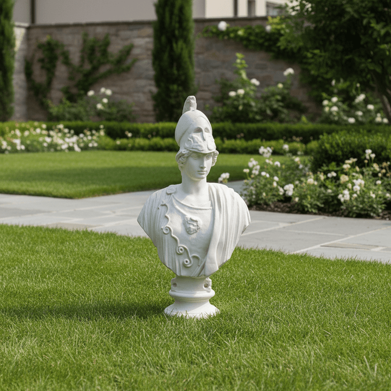 Minerva Giustinia Bust Display Decor (45 - Inch) Side Angle