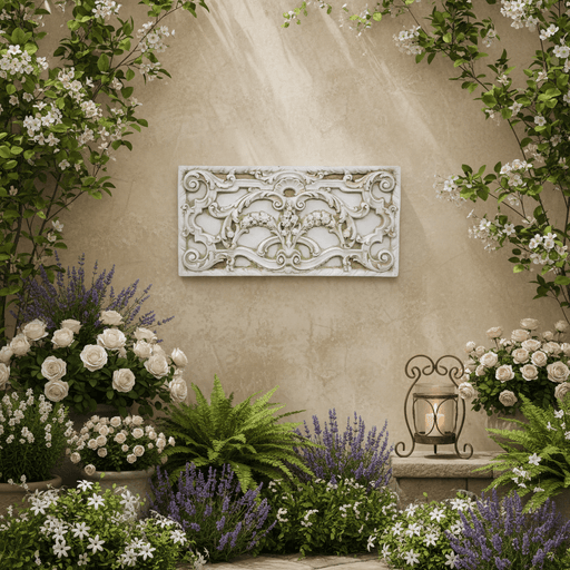Modena Relief Outdoor Statue (7 - Inch) Side Angle