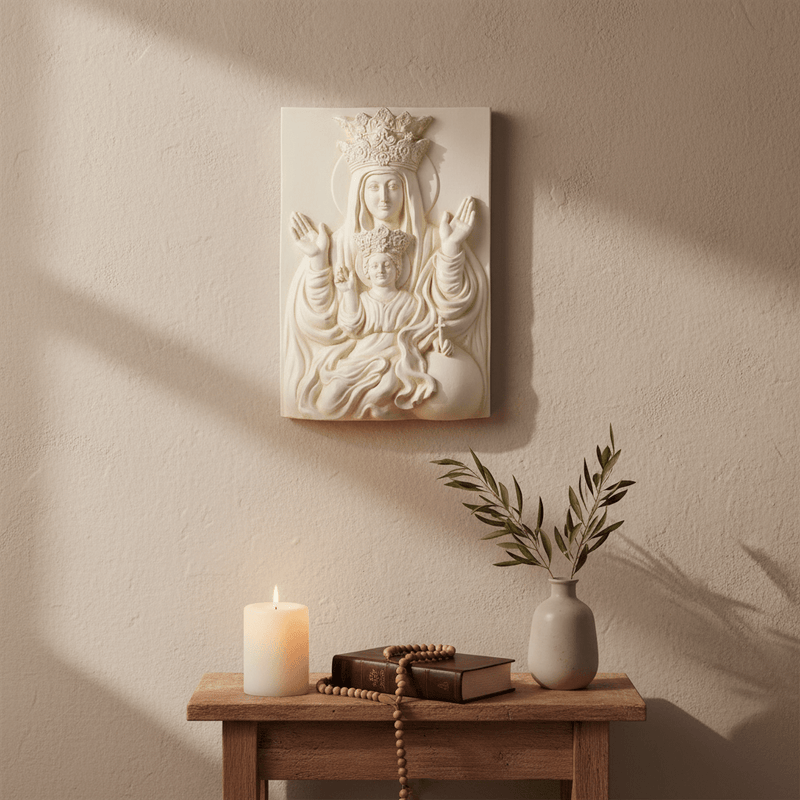 Mother and Child Catholic Plaque (17.0 - Inch)