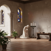 Mother Mary Religious Statue (21 - Inch) Side Angle