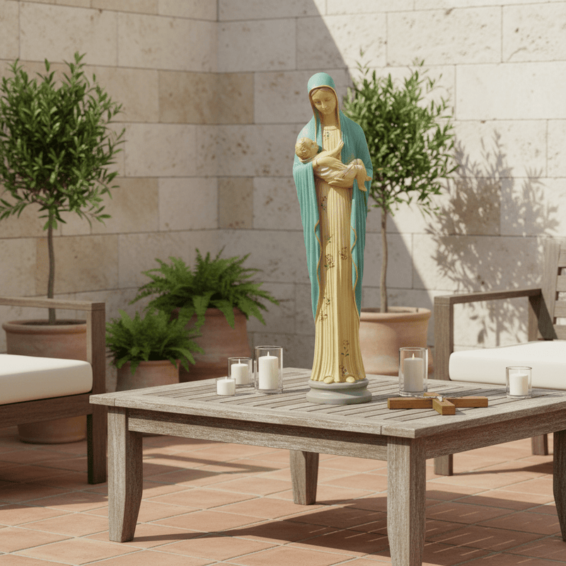 Mother Mary with Child Statue (35-Inch)