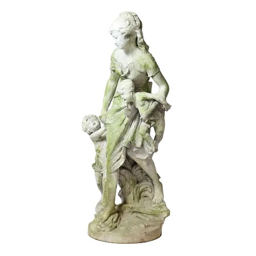 Mother With Children Statue (36 - Inch) Side View